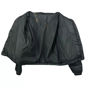 Veste matelassée unisexe à col montant et capuche, coupe-vent, respirante, avec fermeture éclair, manteau d'hiver vert olive uni, poches avant standard en toile - Product Image 3