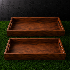 Bandeja Rectangular de Madera para Servir con Asas |   Mesa de Centro de Madera Hecha a Mano, Otomana, Bandeja Decorativa para Servir el Desayuno - Product Image 2