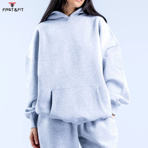 Sweat-shirt à capuche oversize pour femme, streetwear décontracté en coton - Product Image 1
