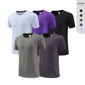 T-shirt Homme 100% Polyester Séchage Rapide Qualité Supérieure Vente Chaude Nouvelle Collection OEM en Gros Sans Impression T-shirts de Sport Vierge pour Hommes - Product Image 4