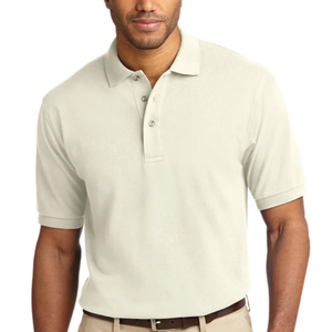 Polo en coton tricoté sur mesure pour homme, col et poignets contrastants, manches courtes, haut décontracté chic, export direct usine BD OEM - Product Image 1