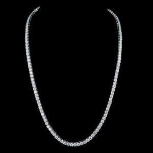 Cadena de Hip Hop de Calidad Premium, Plata de Ley S925, Diamantes Redondos de Moissanita VVS, Cadena Cubana Infinita para Hombre en Venta - Product Image 3