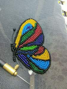 Ensemble de broches en perles de verre, motifs fruits, légumes, animaux et plantes, avec sequins, pour femmes, décoration de vêtements, sacs, chapeaux et bijoux - Product Image 3