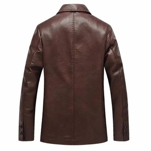 Hot Selling <b>Men</b> Clothing Leather <b>Coat</b> For Sale New Fashion Windproof Factory Direct Sale Leather <b>Coat</b> - Product Image 2