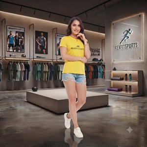 REXFITSPORTS 2026 Custom <b>Women</b> <b>Yellow</b> Sports <b>T</b> <b>Shirt</b> Slim Fit Short Sleeve Crew Neck Gym Fitness Top Private Label Activewear - Product Image 4
