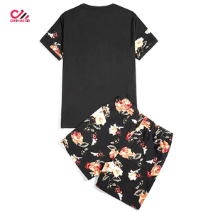 Ensemble de t-shirts à manches courtes pour homme CARE MASTER, imprimé par sublimation, coupe classique, coton tricoté respirant, vêtements décontractés, ensemble de deux pièces - Product Image 1