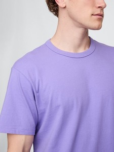 เสื้อยืดคอตตอนเรียบแบบกำหนดเองสำหรับผู้ชาย ไซส์ใหญ่ สีม่วงลาเวนเดอร์ เสื้อยืดเปล่า สตรีทแวร์ คุณภาพสูง ผู้ผลิตและจำหน่าย OEM ขายส่งจำนวนมาก - Product Image 1
