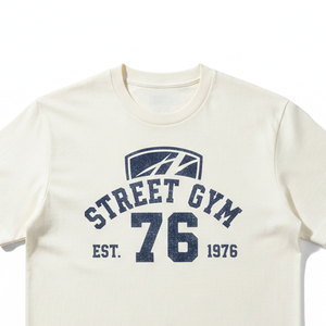 เสื้อยืดออกกำลังกายสำหรับนักกีฬายกน้ำหนัก ทรงบ็อกซี่ สตรีทแวร์ สปอร์ตแวร์ ระบายอากาศได้ดี ราคาโรงงาน รับผลิตเสื้อผ้า OEM - Product Image 4