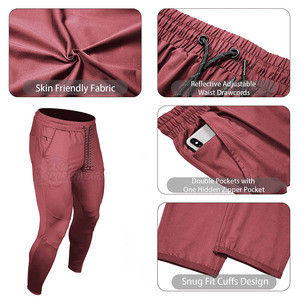 Factory Made Hot Sale Breathable Straight Casual Lightweight Running <b>Trousers</b> for Men High Quality 100% Polyester <b>Drawstring</b> - Product Image 6