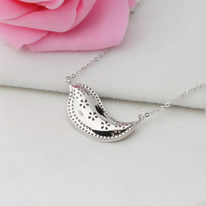 จี้เงินแท้ S925 สร้อยคอผู้หญิง 5-6 นิ้ว สายคล้องไหปลาร้า อุปกรณ์ DIY ดีไซน์ใบไม้ ชุดเปล่าสำหรับทำจี้  เครื่องประดับแฟชั่น - Product Image 5