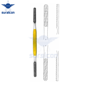 Râpes nasales Fomon 20,5 cm / 8 pouces droites avec inserts en carbure de tungstène TC 40 x 7 mm Fig. 3/4 pour une mise en forme précise des os nasaux - Product Image 4
