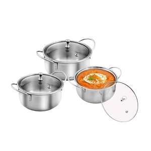 JAGDAMBA CUTLERY LIMITED 3 PCS Stainless Steel <b>Cookware</b> & Celebration Serving Set - Product Image 3