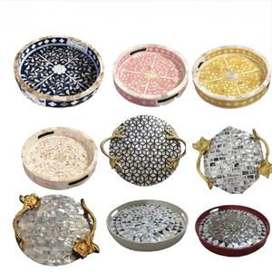 Bandeja Feng Shui de Lujo Hecha a Mano con Incrustaciones de Hueso Ecológicas, Diseño Decorativo Elegante, Calidad Premium para Servir en el Hogar y la Cocina - Product Image 6