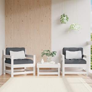 Silla de jardín modular mediana de madera de pino macizo blanca - Product Image 1