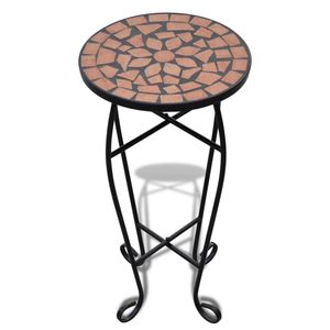 Mobile da esterno tavolino in mosaico con tavolo da pianta in Terracotta - Product Image 2