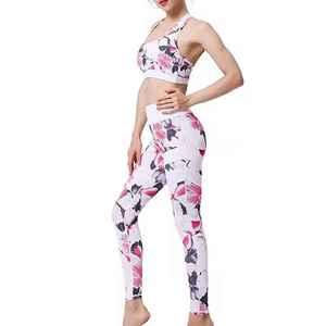 Ensemble de yoga pour femme, nouveau design, logo personnalisé, séchage rapide, respirant, taille élastique, réversible, couleur unie, impression par sublimation, vente en gros - Product Image 6