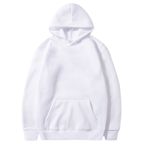 Prix de gros – Sweats à capuche blancs et personnalisés, coupe classique, en molleton de coton, décontractés, pour l'automne, avec poches - Product Image 4