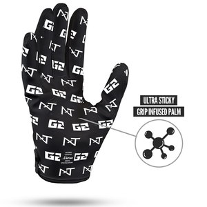 Gants de football américain 7v7 en gel de silicone de haute qualité, personnalisables avec logo, pour receveurs, durables, antidérapants, pour jeunes et adultes, avec logo en caoutchouc. - Product Image 3