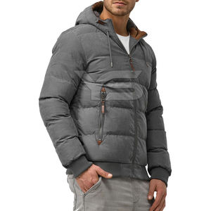 <b>Waterproof</b> Windproof Casual Winter <b>Plus</b> <b>Size</b> Breathable Thick 300g Polyester Woven Zipper Hooded Collar Men's ODM <b>Jacket</b> - Product Image 4