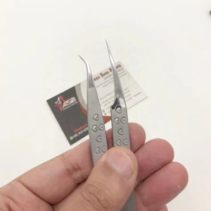 แหนบต่อขนตาแบบมืออาชีพ 90 องศา ด้ามจับรูปหัวใจ พร้อมโลโก้สั่งทำพิเศษ สำหรับต่อขนตาแบบวอลุ่ม - Product Image 4