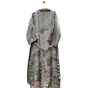 Kimono Sari de seda Vintage para mujer, Vestido tipo kimono, albornoz, vestido largo ligero, ropa de verano, kimono surtido, cómodo - Product Image 6