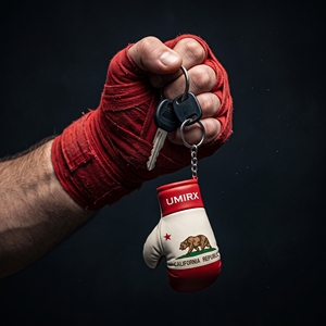 Llavero de mini guante de boxeo con bandera de California, diseño de oso, orgullo de Cali, guantes de boxeo, llavero, recuerdo, regalo, amuleto para bolso, logotipo personalizado - Product Image 6