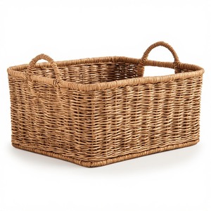 Premium Artisan Handmade Seagrass <b>Basket</b> for Kitchen & Bathroom Decorative <b>Display</b> and Functional Storage with Durable Handles - Product Image 4