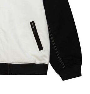 Wholesale New Design Baseball Varsity Jacket Men Standard Fleece Custom Embroidery <b>Covered</b> <b>Button</b> Tops Stand Collar Front Logo - Product Image 2
