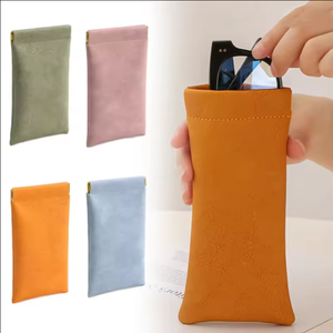 Professional Leather Glasses Cover Hard Wearing Full Grain Leather Sleeve Wholesale Bulk Quantity LGC-0062 - Product Image 5