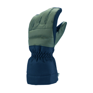 Gants de ski en cuir imperméables et isolés avec logo personnalisé KeemBro, fermeture à cordon, pour hommes, sports d'hiver, aventures en plein air, fermeture complète des doigts - Product Image 2