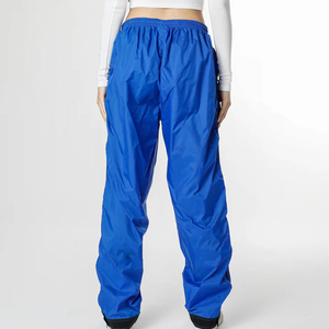 Women's Blue Wind Breaker Pants <b>Elastic</b> <b>Waist</b> Regular Fit Waterproof Windproof Eco-Friendly Solid Color Formal Full <b>Trousers</b> - Product Image 2
