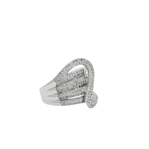 Bague de fiançailles et de mariage artisanale en argent sterling 925 avec zircon cubique naturel de haute qualité certifié IGI, sertie clos - Product Image 3
