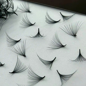 Meilleures ventes 20D Promade Nouveaux éventails préfabriqués faits à la main à tige longue et base pointue, éventails préfabriqués étroits - Product Image 1