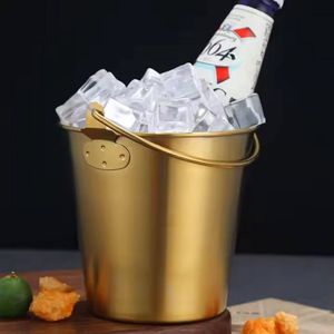 Seau à glace en laiton de qualité supérieure avec couvercle et pince, ensemble complet pour refroidir le vin et le champagne, solution élégante pour recevoir - Product Image 1