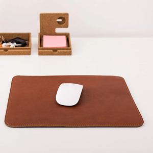 Sophisticated Leather <b>Mouse</b> <b>Pad</b> Elegant Desktop Mat Waterproof Surface Stylish Office Gift for Employees LMPD-0015B - Product Image 1