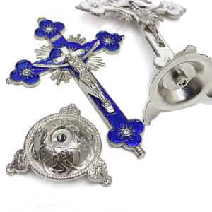 ไม้กางเขนโลหะผสมสังกะสี งานหล่อศาสนา สำหรับส่งออกยุโรป งานฝีมือไม้กางเขนตั้งพื้น - Product Image 4