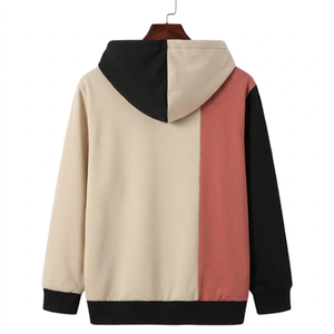ผู้ผลิตเสื้อฮู้ดดี้คอตตอนทรงโอเวอร์ไซส์แบบสีตัดต่อ 400GSM หนักพิเศษ สไตล์สตรีทแวร์ แผงผ้าแบบอสมมาตร - Micah Corp - Product Image 3