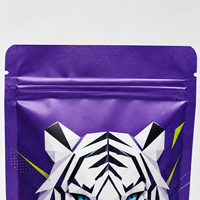 Emballage en sachet stand-up, sacs en plastique personnalisés imprimés avec fermeture éclair refermable pour aliments, collations et bonbons