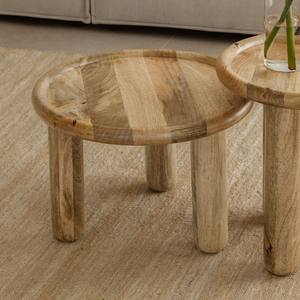 Vandana Amber Shape <b>Round</b> <b>side</b> <b>table</b> in Obiora mango wood - Product Image 1