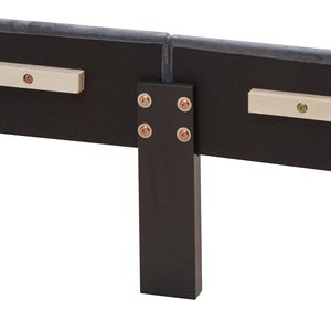 Letto imbottito con bottone in velluto con disegno ad ali facile montaggio forte supporto per doghe in legno - Product Image 6