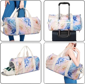 Sac de sport de voyage en velours côtelé personnalisé sublimé en polyester 600D avec fermeture éclair pour les yogis unisexes Sac multifonctionnel - Product Image 5