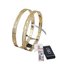 22K <b>Solid</b> <b>Gold</b> <b>Bangles</b> Pair for Women Real Yellow <b>Gold</b> Handcrafted Filigree Jewelry Traditional Indian Wedding Bracelet - Product Image 1