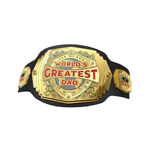 Custom World's Greatest Dad Championship Belt with Personalized Text & Design Gold and Black Premium Belt for Special Gifts - Product Image 6