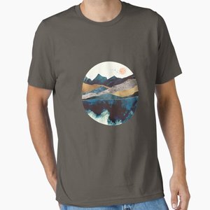 Camiseta de Hombre Casual, Corte Ajustado, Básica, de Lujo, Estampada, de Algodón Orgánico, Suave al Tacto, Marca de Moda Sostenible con Logotipo Impreso - Product Image 1