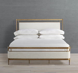 Base de Cama Matrimonial Moderna Minimalista de Madera de Caoba Sólida con 4 Cajones, Muebles de Dormitorio de Lujo, Cabecero Tapizado para Apartamento - Product Image 2