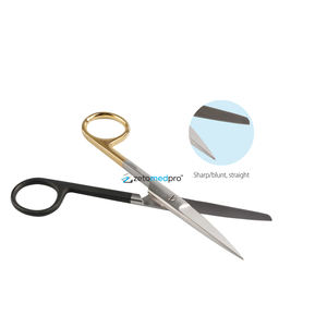 Tijeras universales para vendajes de 14.5 cm con punta roma, de acero inoxidable de alta calidad con mango de plástico, tijeras médicas para apósitos. - Product Image 3