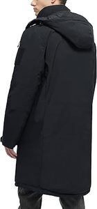 JAWERU, abrigos de invierno para hombre, chaquetas de invierno resistentes al agua, abrigos gruesos y cálidos, abrigos acolchados, chaqueta larga de plumón - Product Image 3