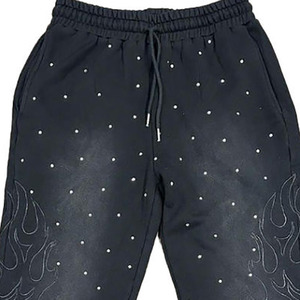 Pantalones Deportivos de Felpa Gruesa para Hombre, con Estampado Digital de Flores, Ecológicos, Lavados con Piedras, con Cierre de Cordón Ajustable - Product Image 4