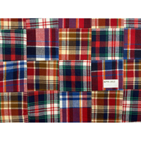 Tissu en coton patchwork Madras de qualité supérieure pour projets de quilting, couvertures faites à la main et créations textiles artisanales – Vente en gros