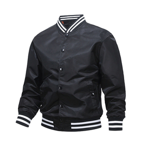 Blouson universitaire d'hiver haut de gamme pour homme, style baseball, avec corps en laine et manches en polyester, qualité supérieure, col montant, pour le basketball - Product Image 3